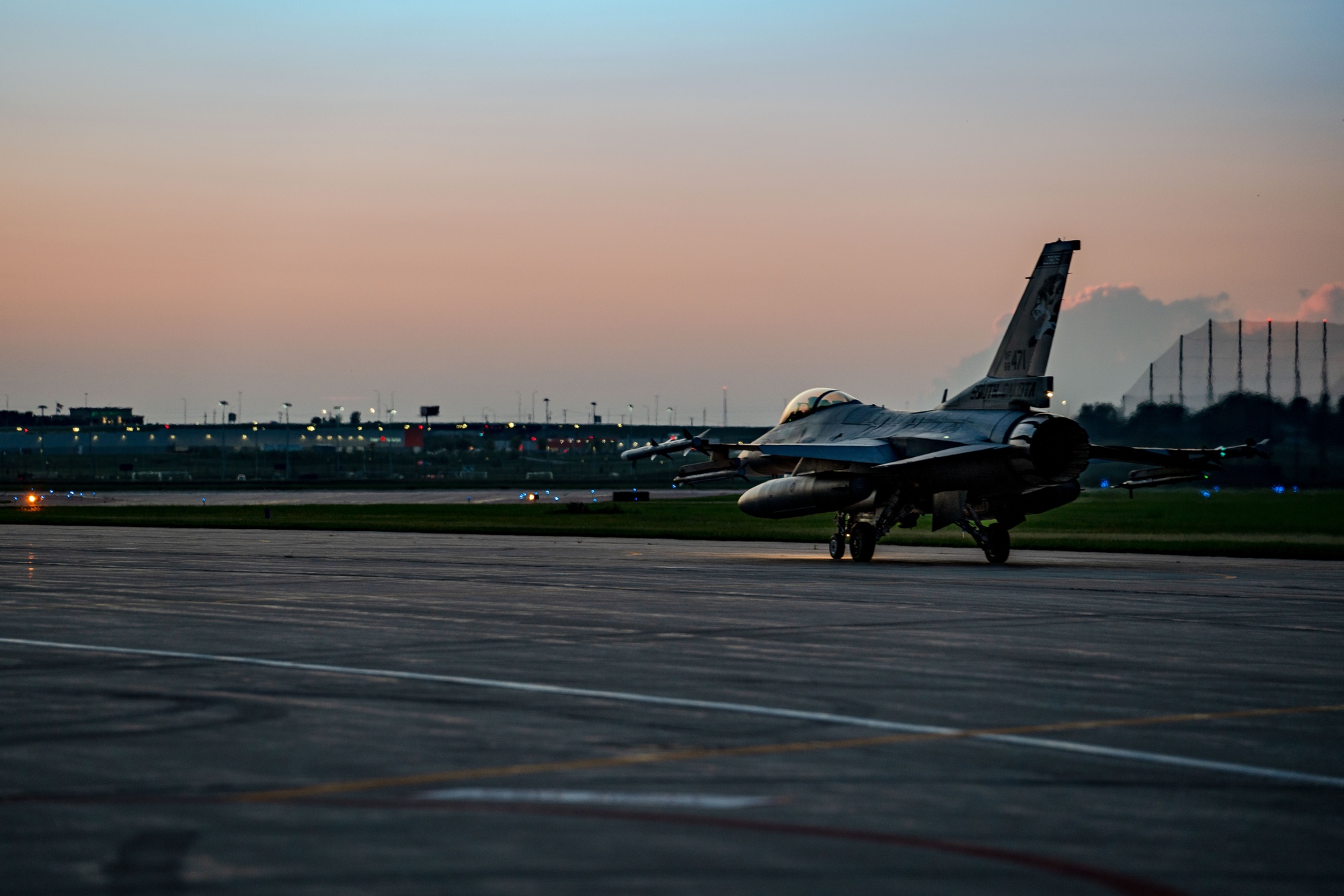 Military aircraft on the flight line