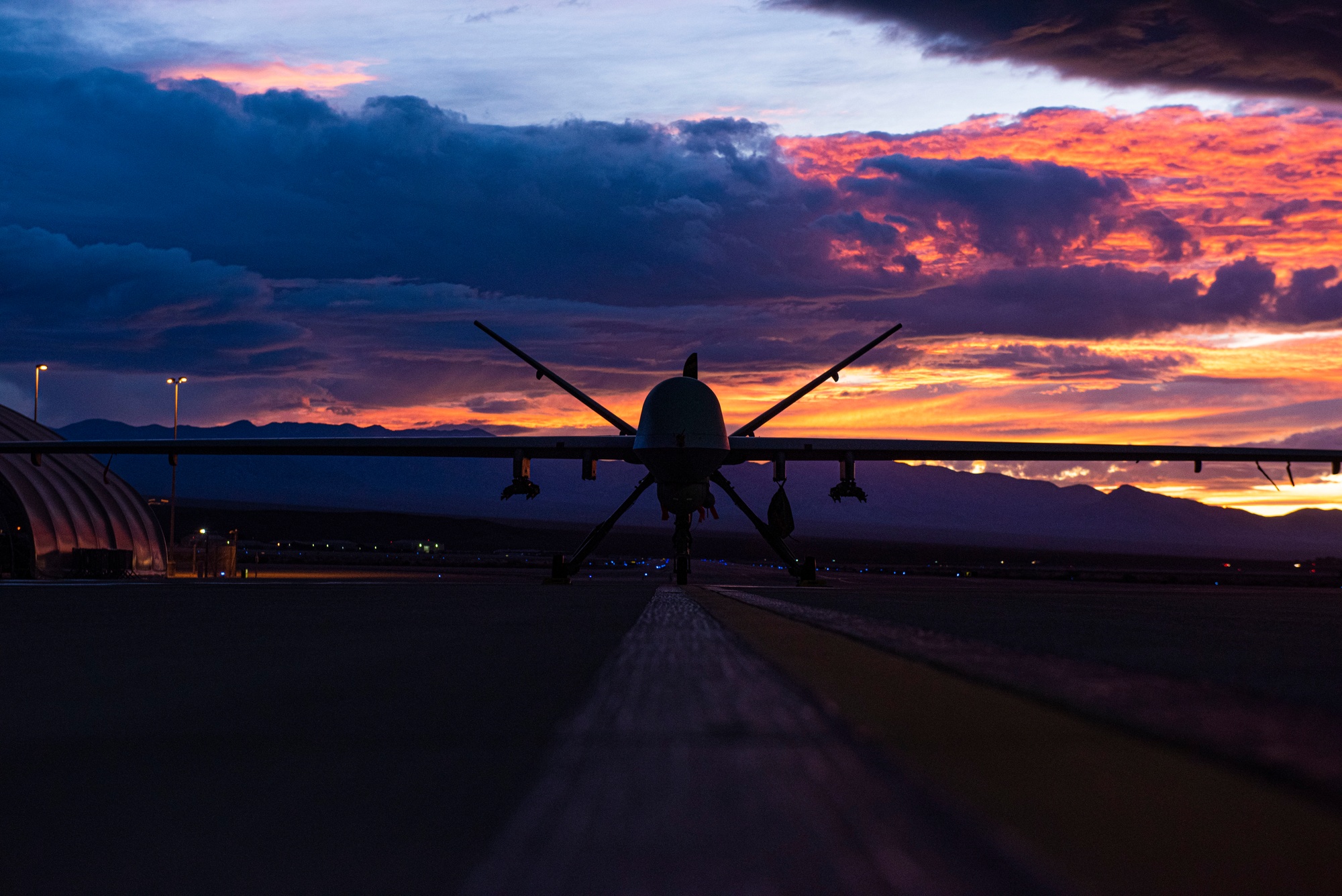 Defense operations at dusk